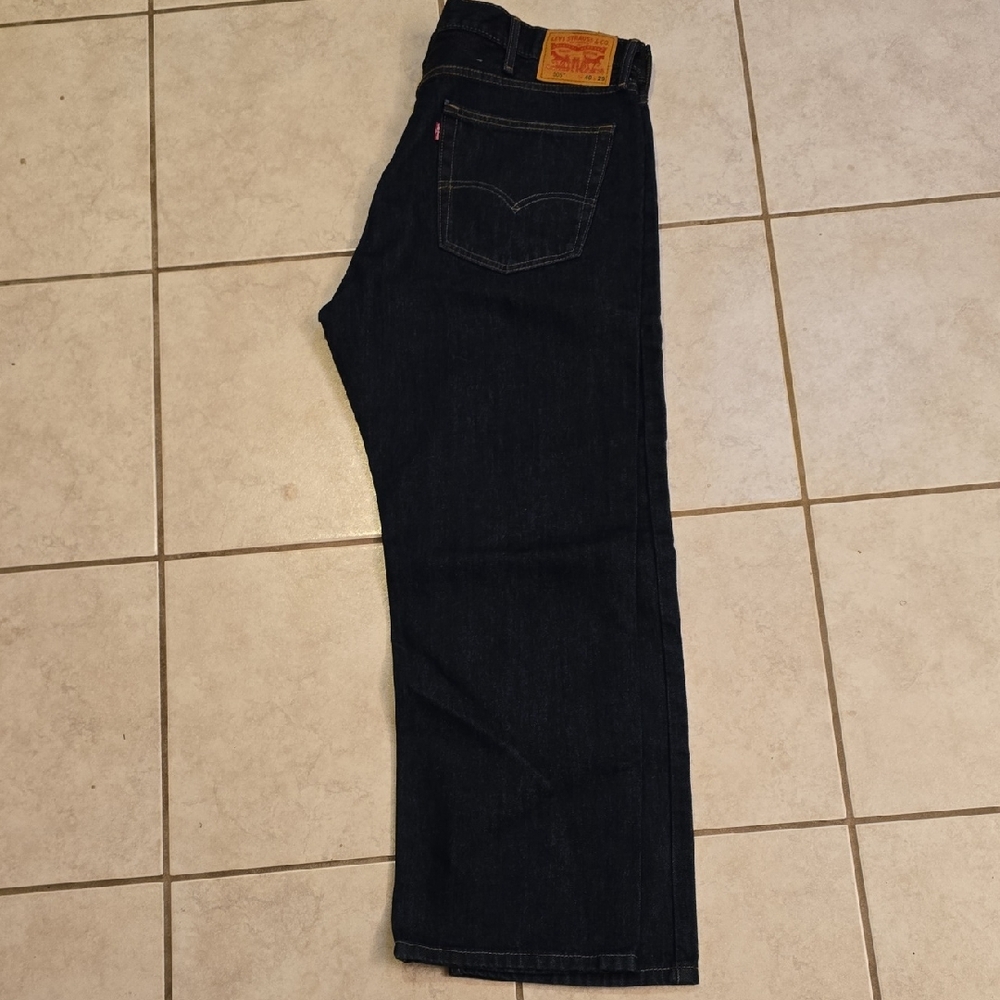 Levi's Men's Dark Blue Straight Jeans-Never Worn But No Tags